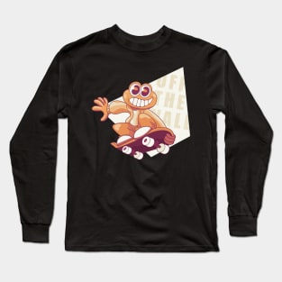 Frog on skateboard Long Sleeve T-Shirt